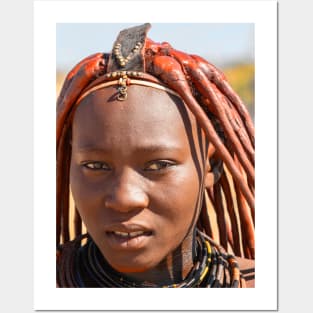 Namibia. Himba Tribe. Portrait of a Young Woman. Posters and Art